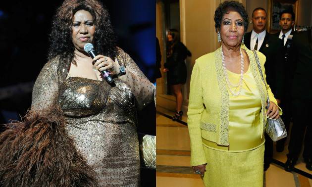 Aretha Franklin before and after weight loss - Fat to Fit Hollywood Celebrity
