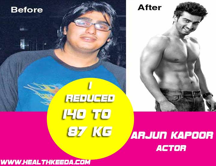 Arjun Kapoor Before and After Photo | Indian Celebrities Weight Loss