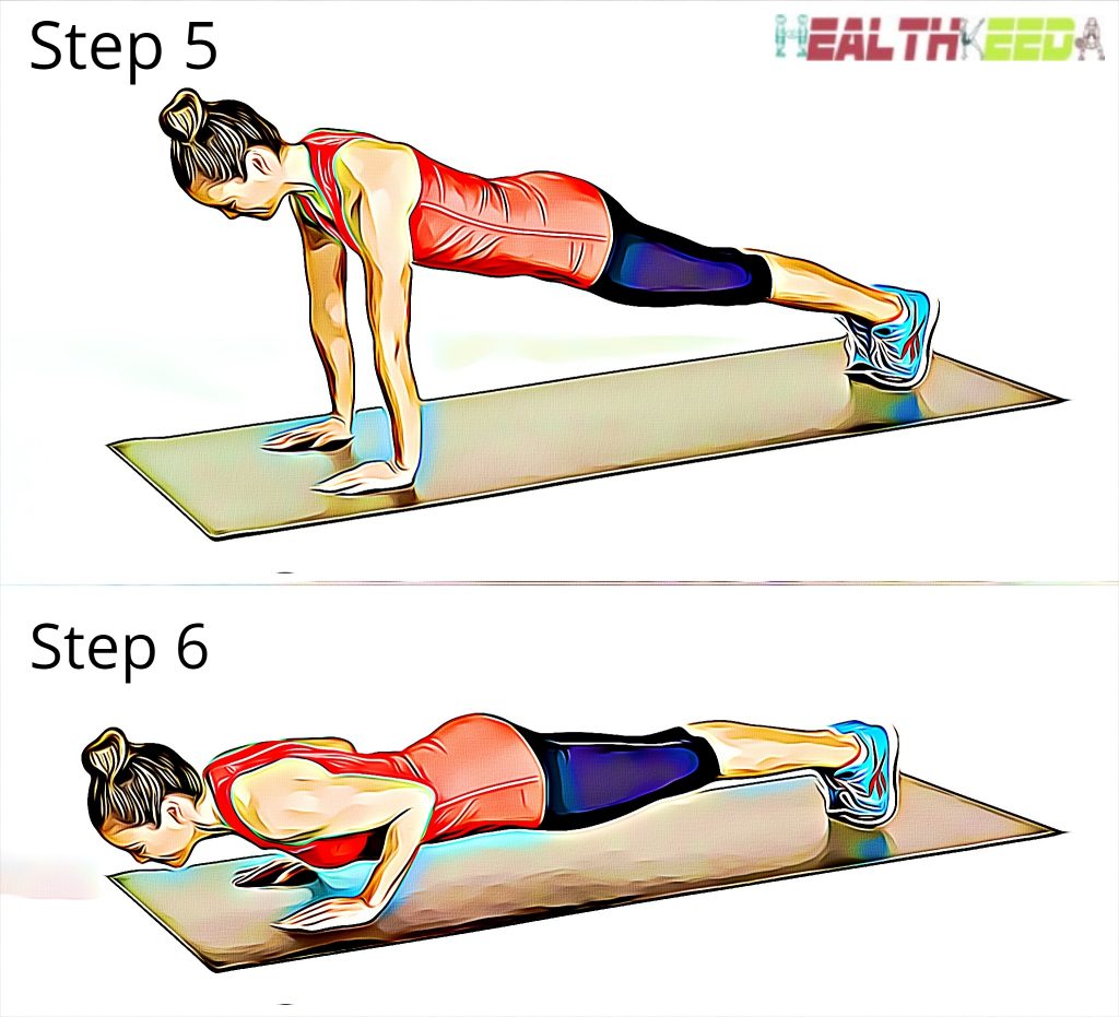 In Step 5 and Step 6, Girl is moving up to down | Push up technique to reduce breast size