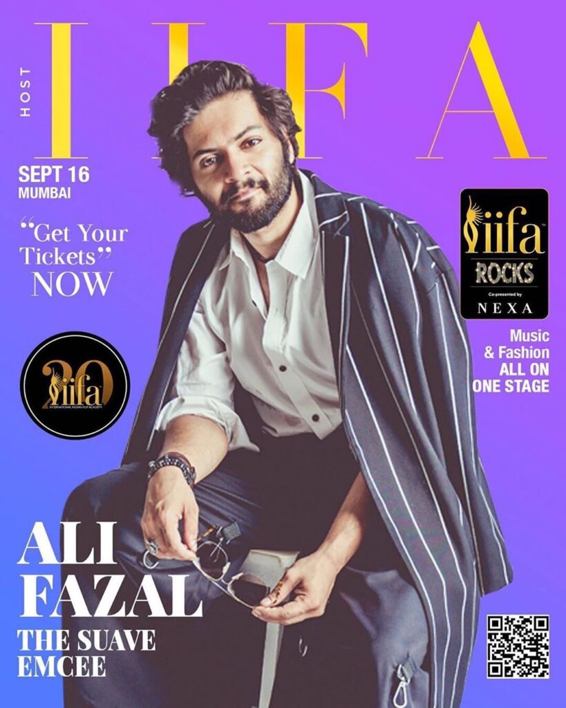 Ali Faizal Sitting on the stool - posing for IIFA Magazine cover