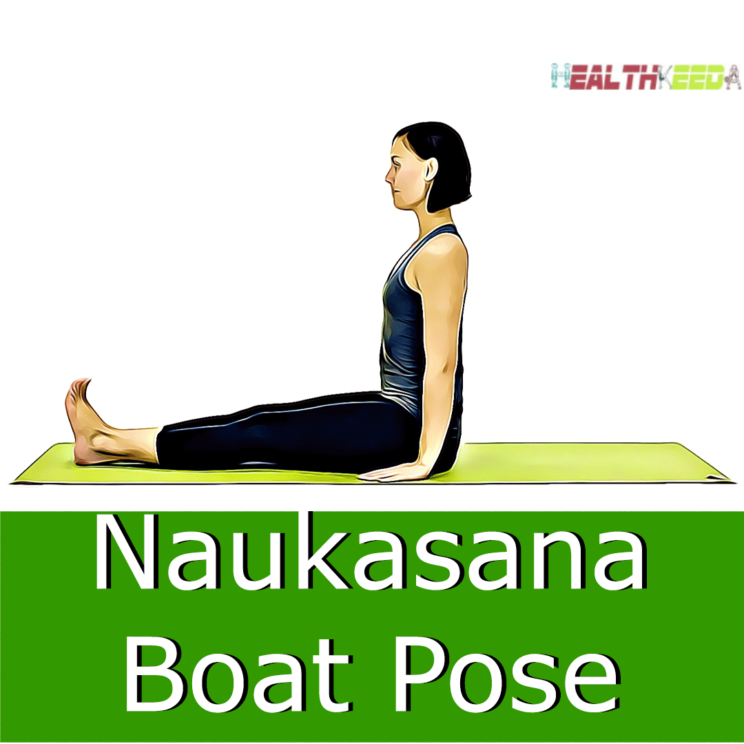 Naukasana Boat 3 Steps Poses performing by girl Yoga Expert - GIF Image