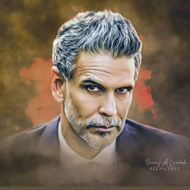 Milind Soman Hairstyle - Salt and Pepper look in portrait