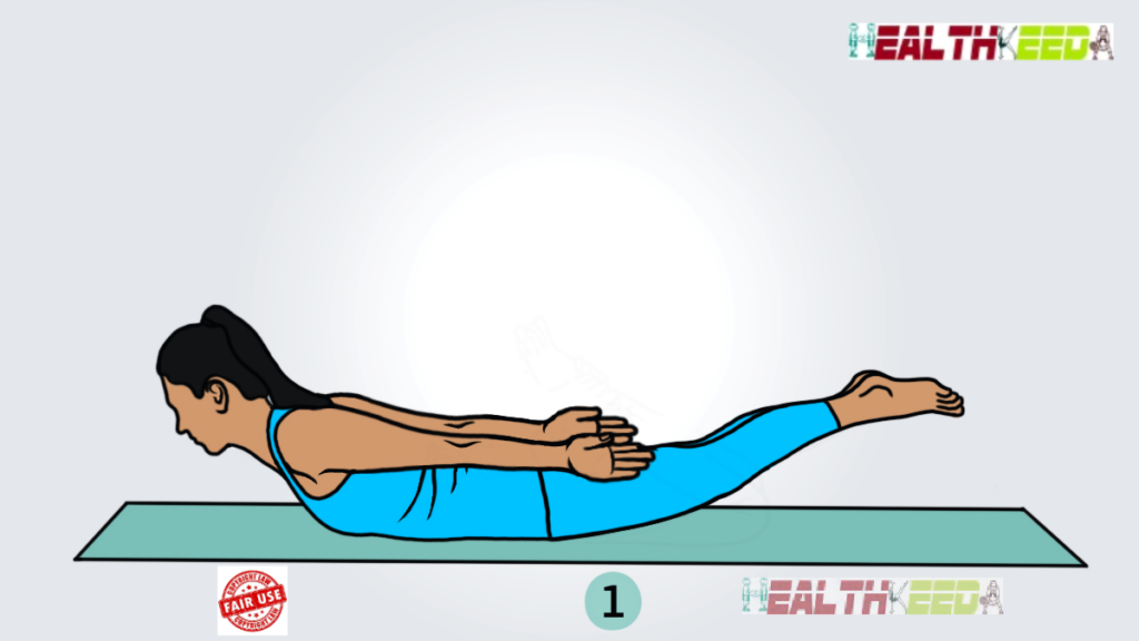 Dhanurasana Pose Yoga - Step 1  Illustrator