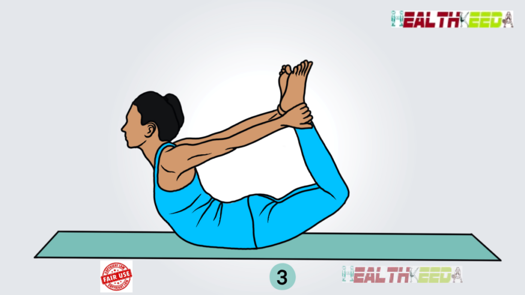 Dhanurasana Pose Yoga - Step 3 Illustrator