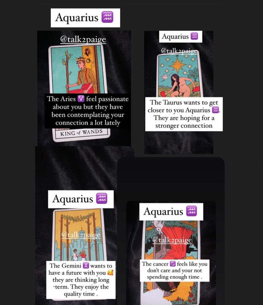 Aquarius horoscope and zodiac infographic