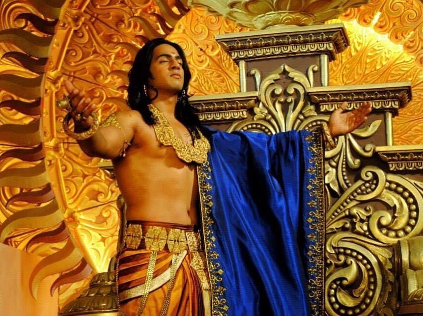 Thakur Anoop Singh - The Iconic Dritarashtra look & standing in shoot set