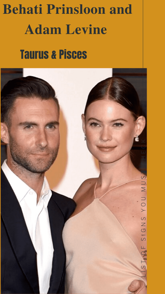 Behati Prinsloo (Taurus) and Adam Levine (Pisces) - Pisces Compatibility Signs