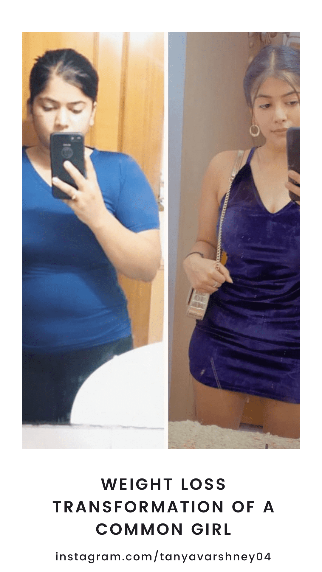 weight loss transformation common girl - Tanya