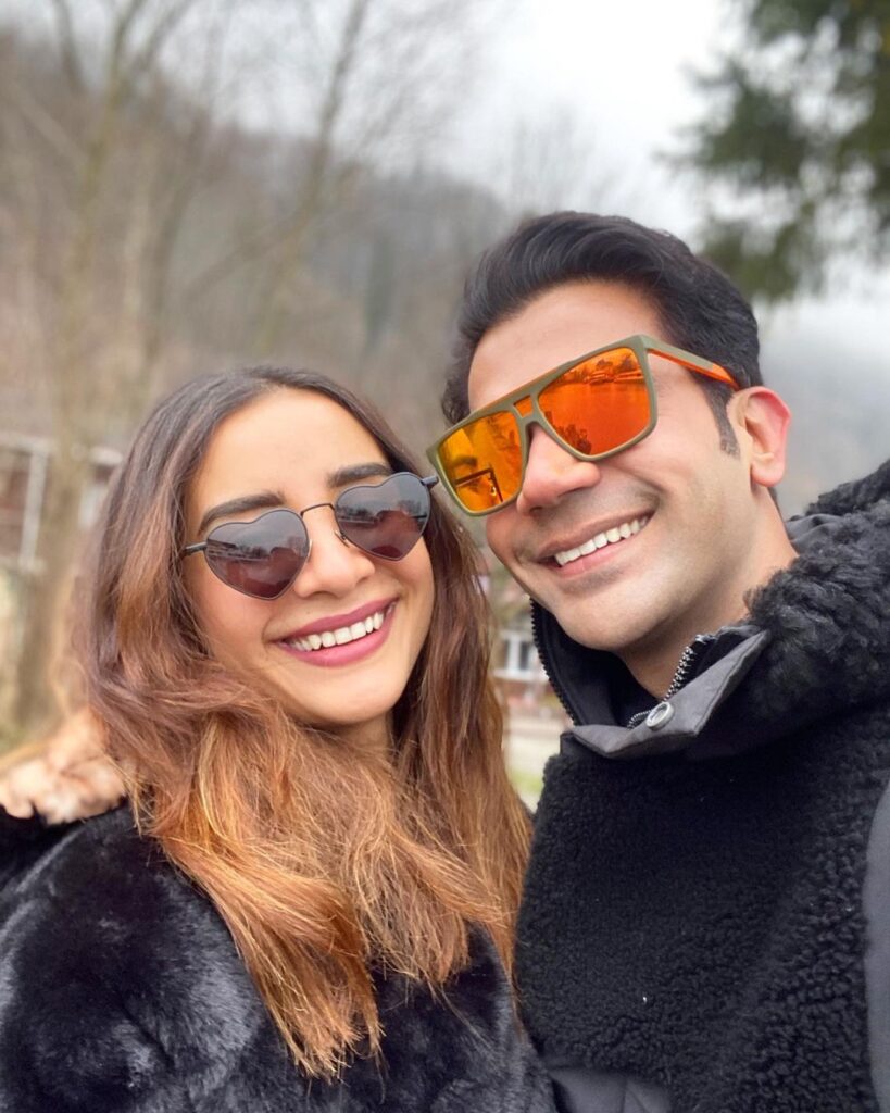 Rajkumar Rao and Patralekha posing for happy selfie in stylish sunglasses - latest bollywood couples