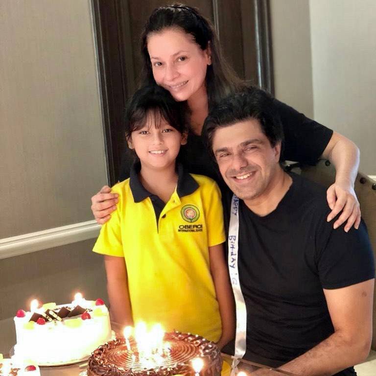 Neelam Kothari with husband Samir Soni and daughter - celebrities who have adopted child