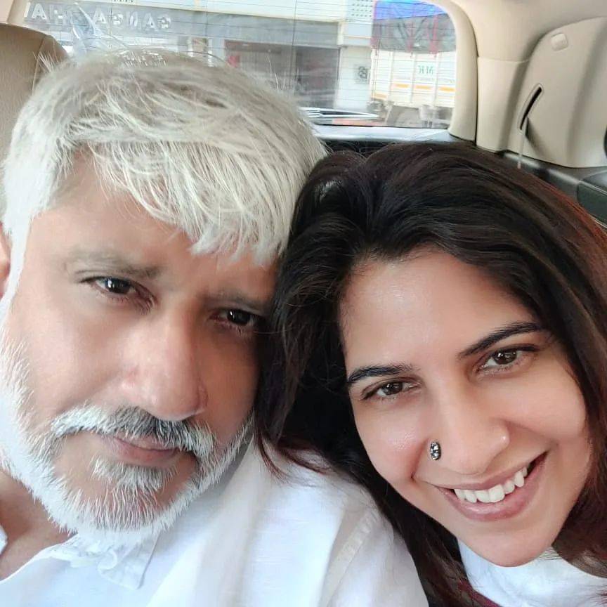 Vikram Bhatt and Shwetambari Soni posing for a selfie in a car - celebs who made their relationship official in 2021