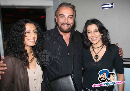 Pooja Bedi with Parveen Dusanj and Kabir Bedi - Bollywood step mothers