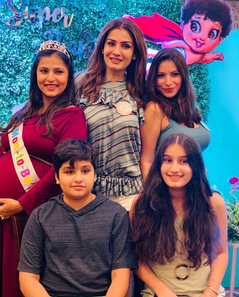 Raveena Tandon with her five children -  celebrities who have adopted child