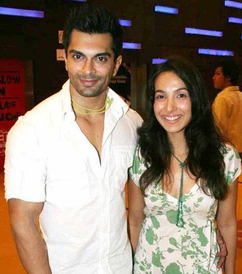 Smiling Karan Singh Grover and his ex-wife Shraddha Nigam posing for Camera - shortest marriages