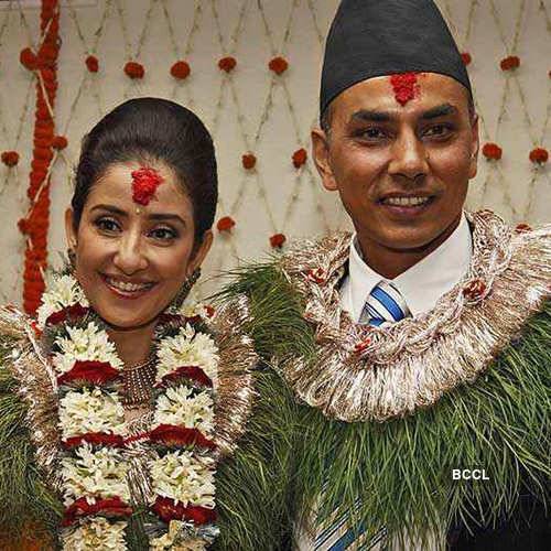 Samrat Dahal and Manisha Koirala at their wedding function - what Indian celebrity has the shortest marriage