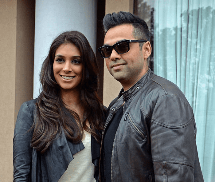 Abhay Deol in goggles and Preeti Desai in matching black jacket - live in relationship