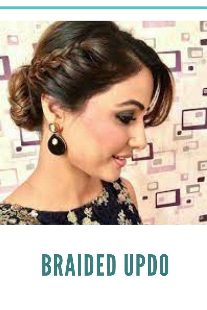 Hina Khan in Braided Updo - professional hairstyles for women