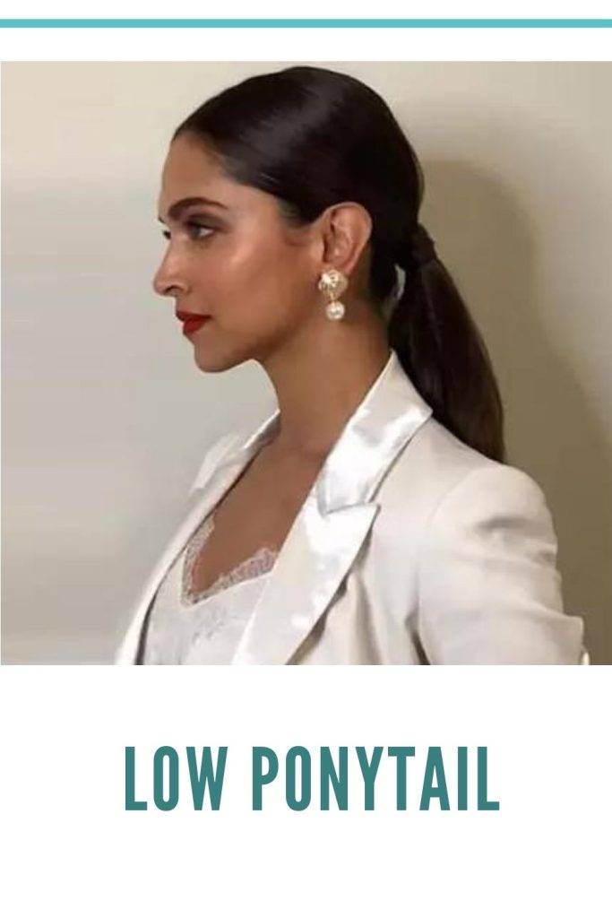 Deepika Padukone in white dress and low ponytail Deepika Padukone in white dress and low ponytail - hairstyles for tall girls
