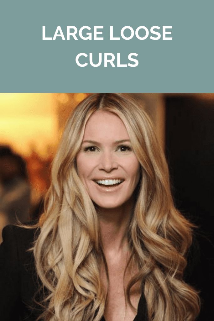 Large loose curls - heart face hairstyles
