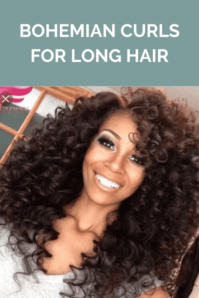 Bohemian curls for long hair - braided hairstyles