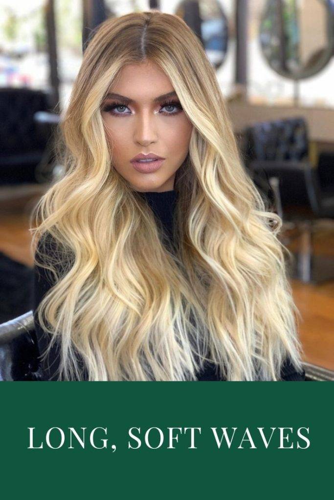 Soft Waves hairstyle -Long hairstyle for heart face shape female professional