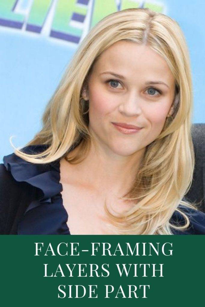 Framing Layers With Side Part for heart face shape female