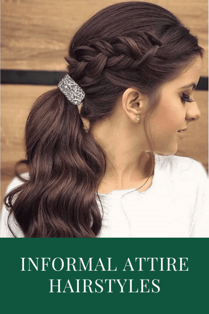 A girl in white top showing the side view of her braided hairstyle - professional women hairstyle