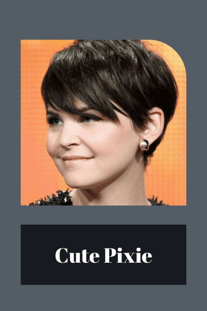 Cute Pixie hairstyle for round face shape