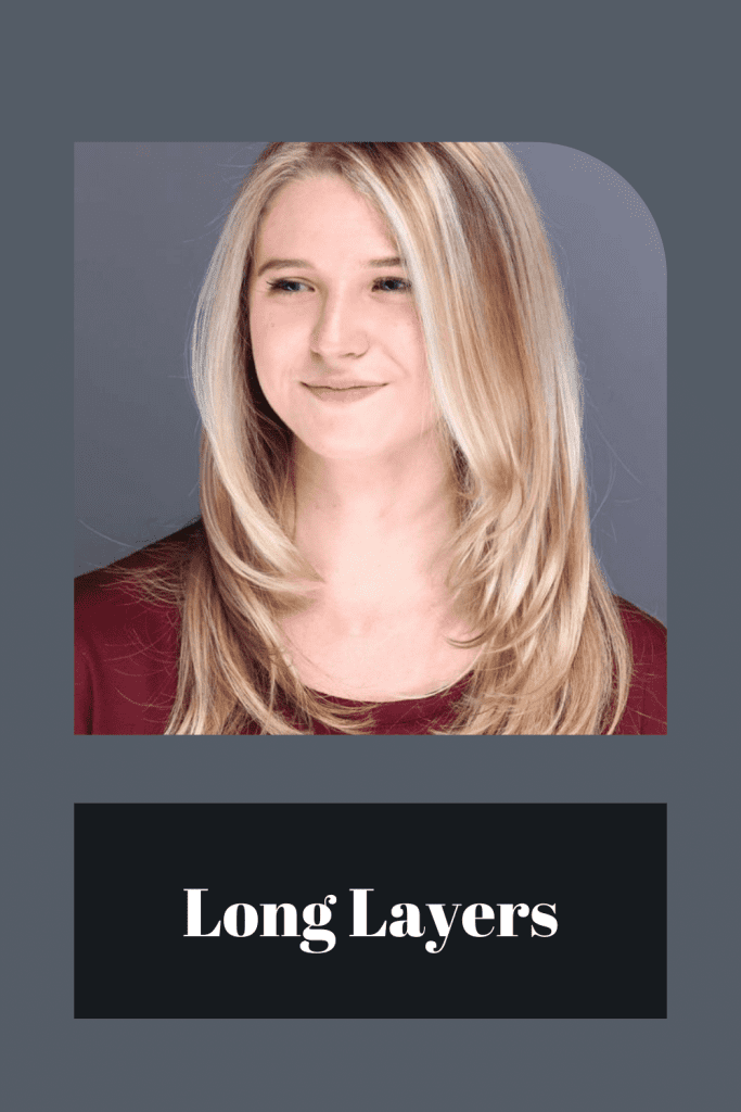Long Layers - ponytail hairstyles for round face shape women