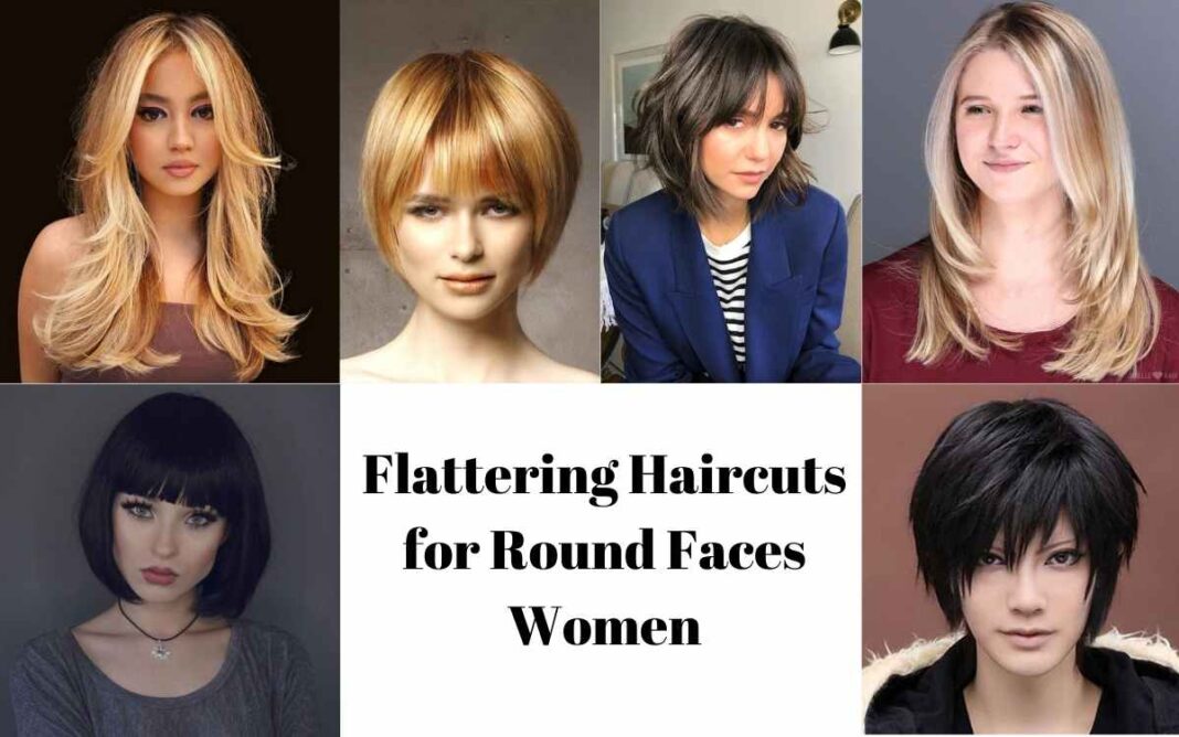 Flattering Haircuts for Round Faces Women