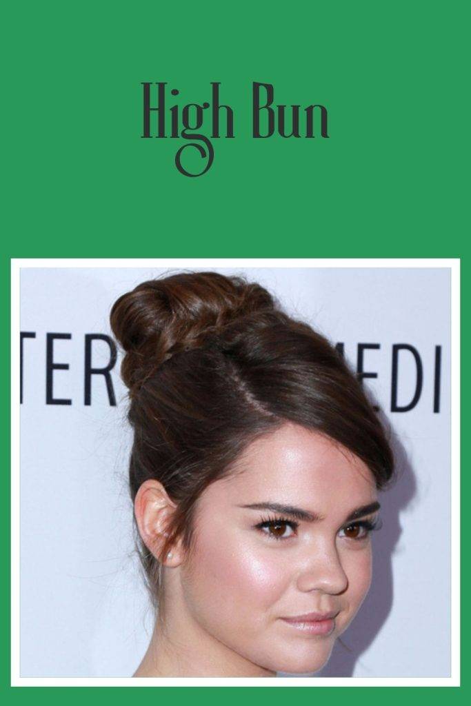 high bun - easy long hairstyle