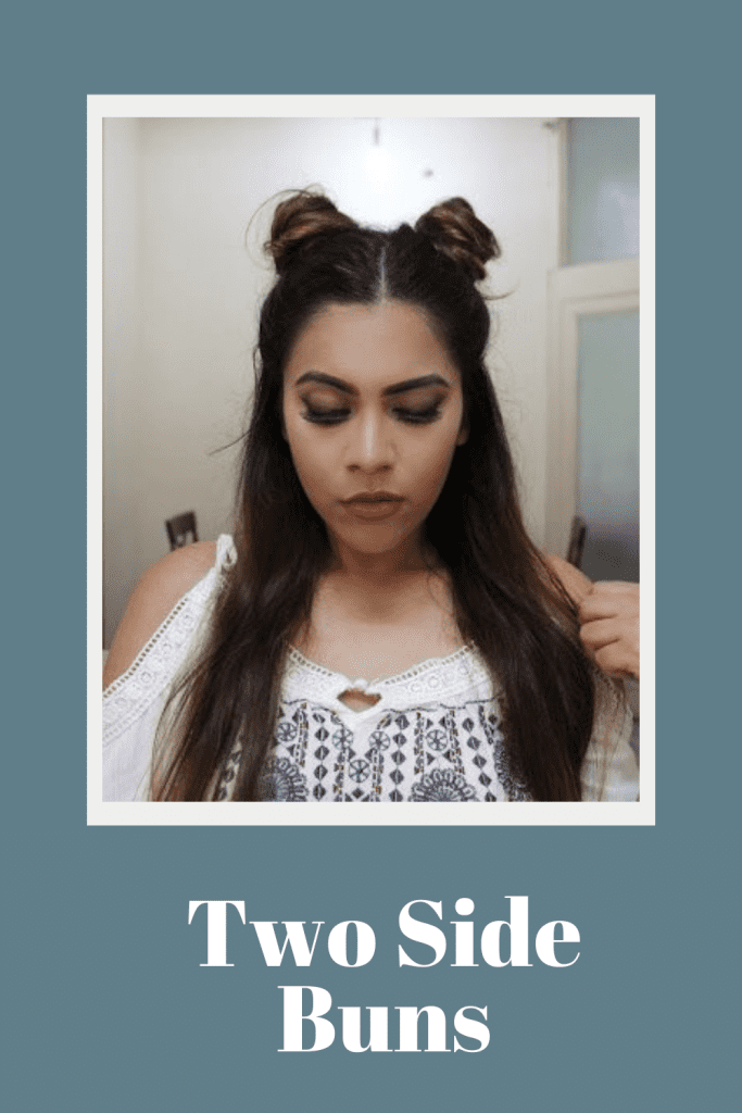 Two buns hairstyles - face shape