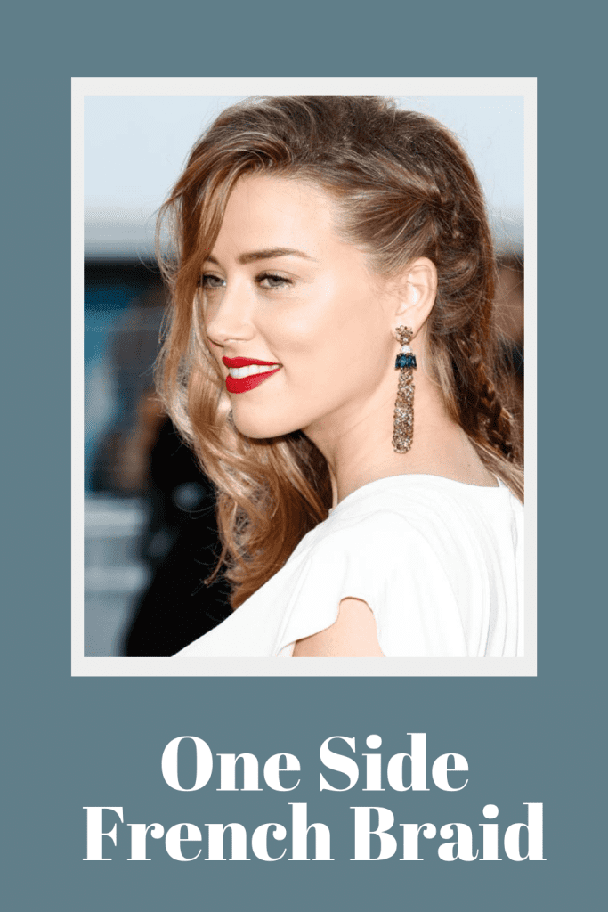 One side french braid - braided hairstyles for 20s girl