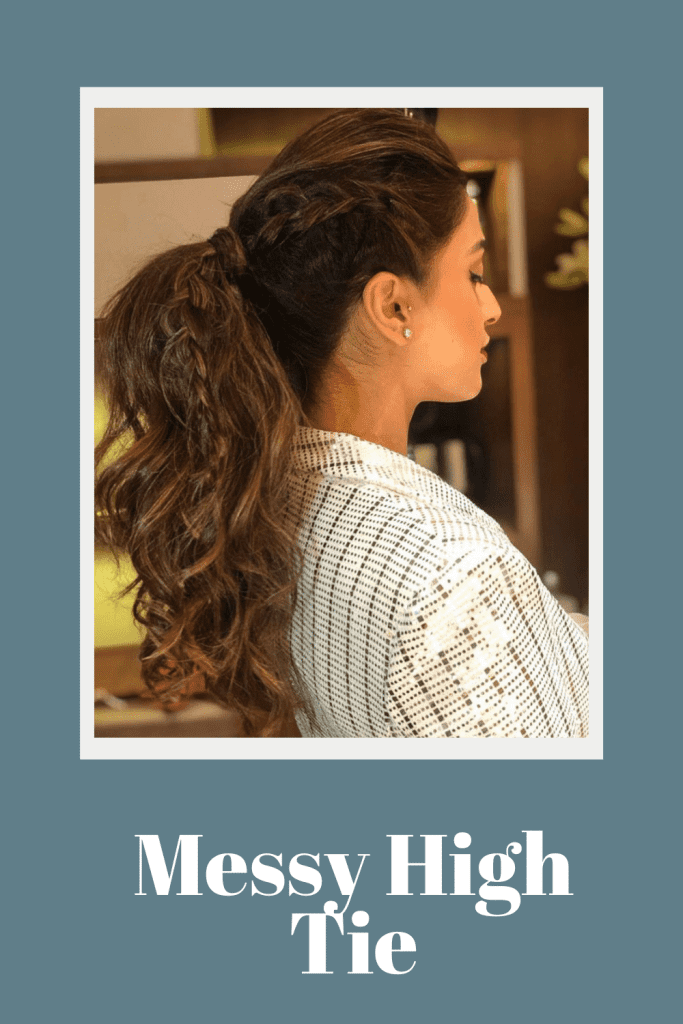 Messy high tie - short hairstyle