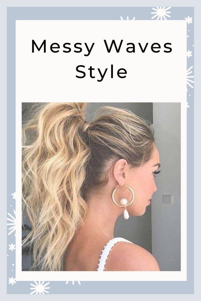 A girl in white strappy dress giving a side pose of her messy Waves Style - trending hair color