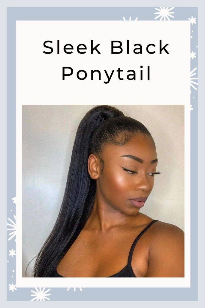 Sleek Black Ponytail - ponytail hairstyles