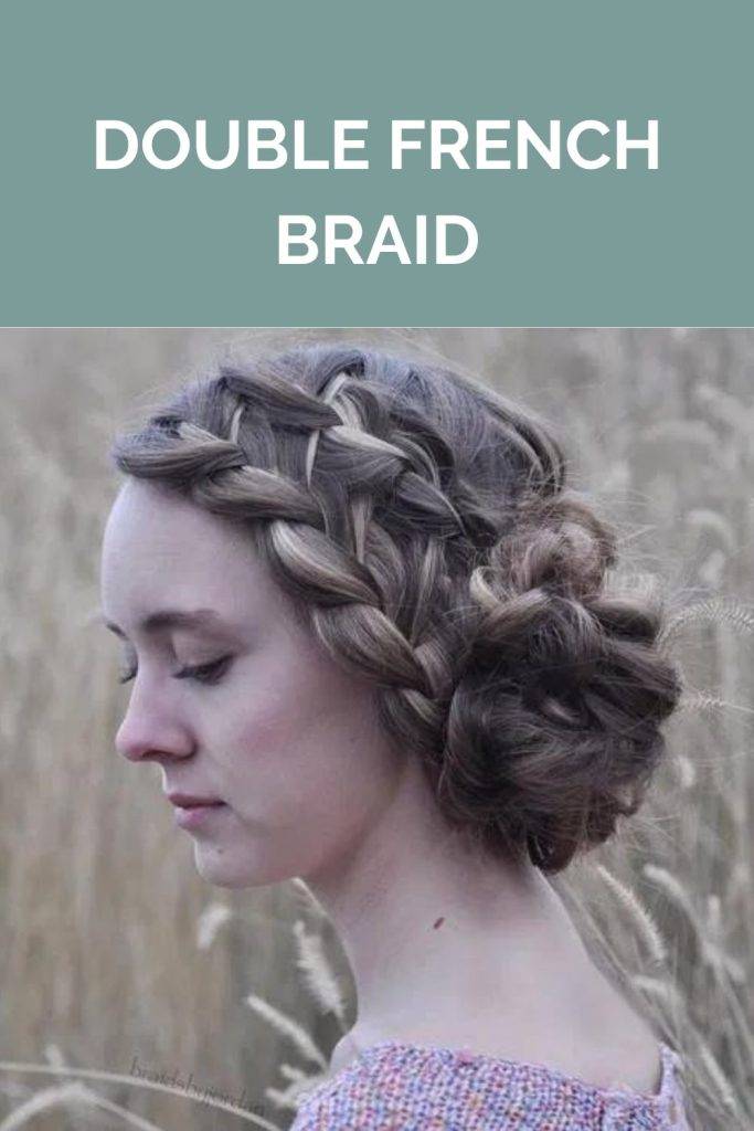 Double french braid - 30s women hairstyles