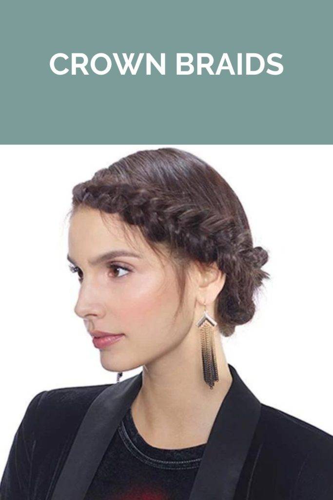 Crown braids - thick hair for 30s women