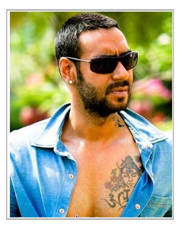 Ajay Devgan in front open blue shirt with goggles and buzz cut hairstyle - ajay devgan latest hairstyle