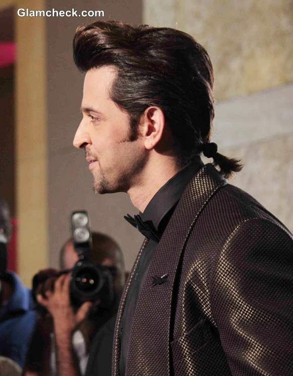 Hrithik Roshan hairstyle with low ponytail