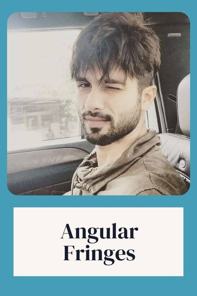 Winking Shahid Kapoor in grey high neck top posing for camera and showing his Angular Fringes hairstyle - hairstyles shahid kapoor