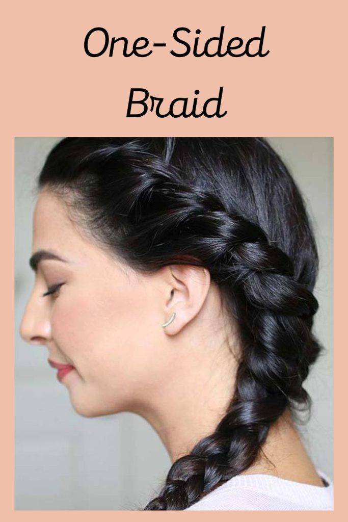 One-Sided Braid hairstyle - Party Wear Long Hairstyles
