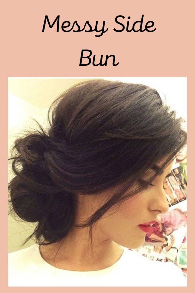 Messy Side Bun - hair cut for girls