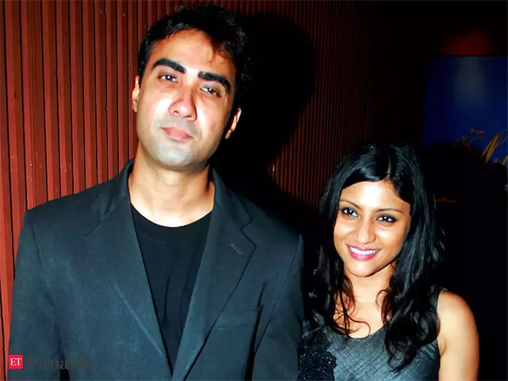 Konkona Sen Sharma and Ranvir Shorey in matching grey outfit posing for camera - facts for December Born
