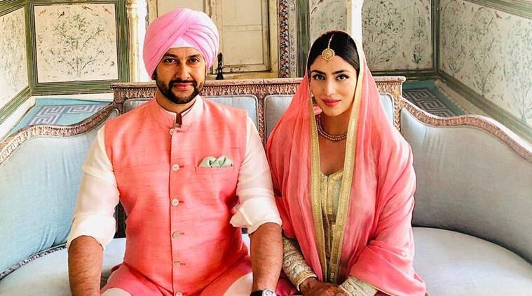 Aftab Shivdasani and Nin Dusanj in pink wedding outfit - facts for July Born