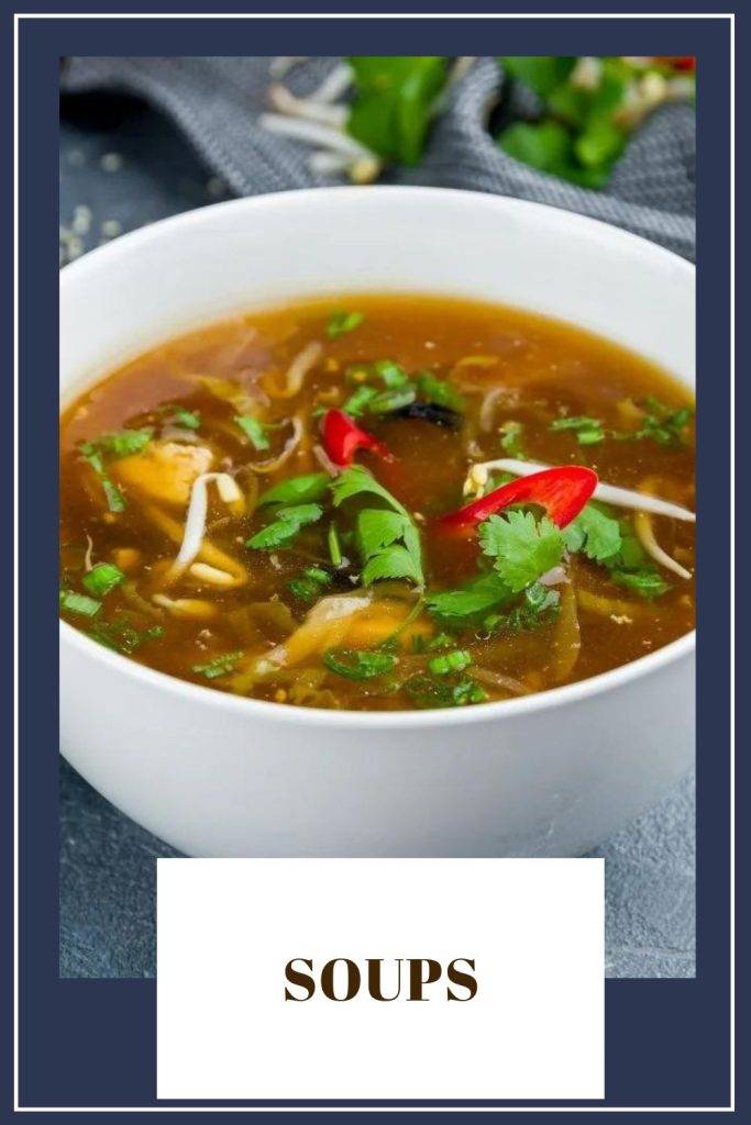 Soup served on a white bowl and garnished with coriander leaves - how to weight loss with food