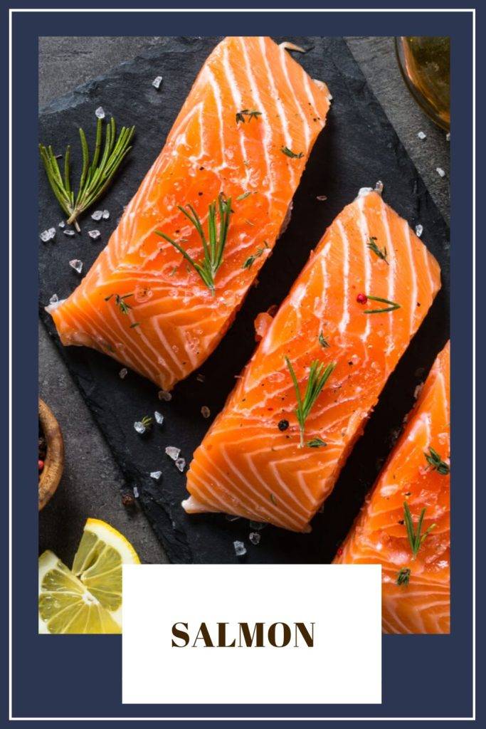 Sliced salmon on a plate garnished with coriander leaves - how to weight loss with food