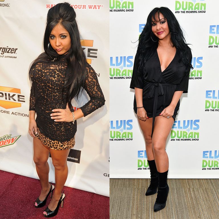 Before and after weight loss pics of Nicole 'Snooki' Polizzi - female celebrity weight gain 2022