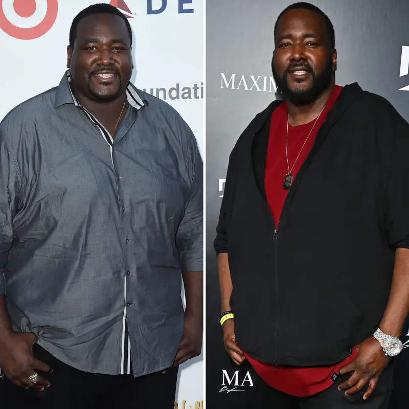 Before and after weight loss pics of Quinton Aaron - celebrity weight loss secrets 