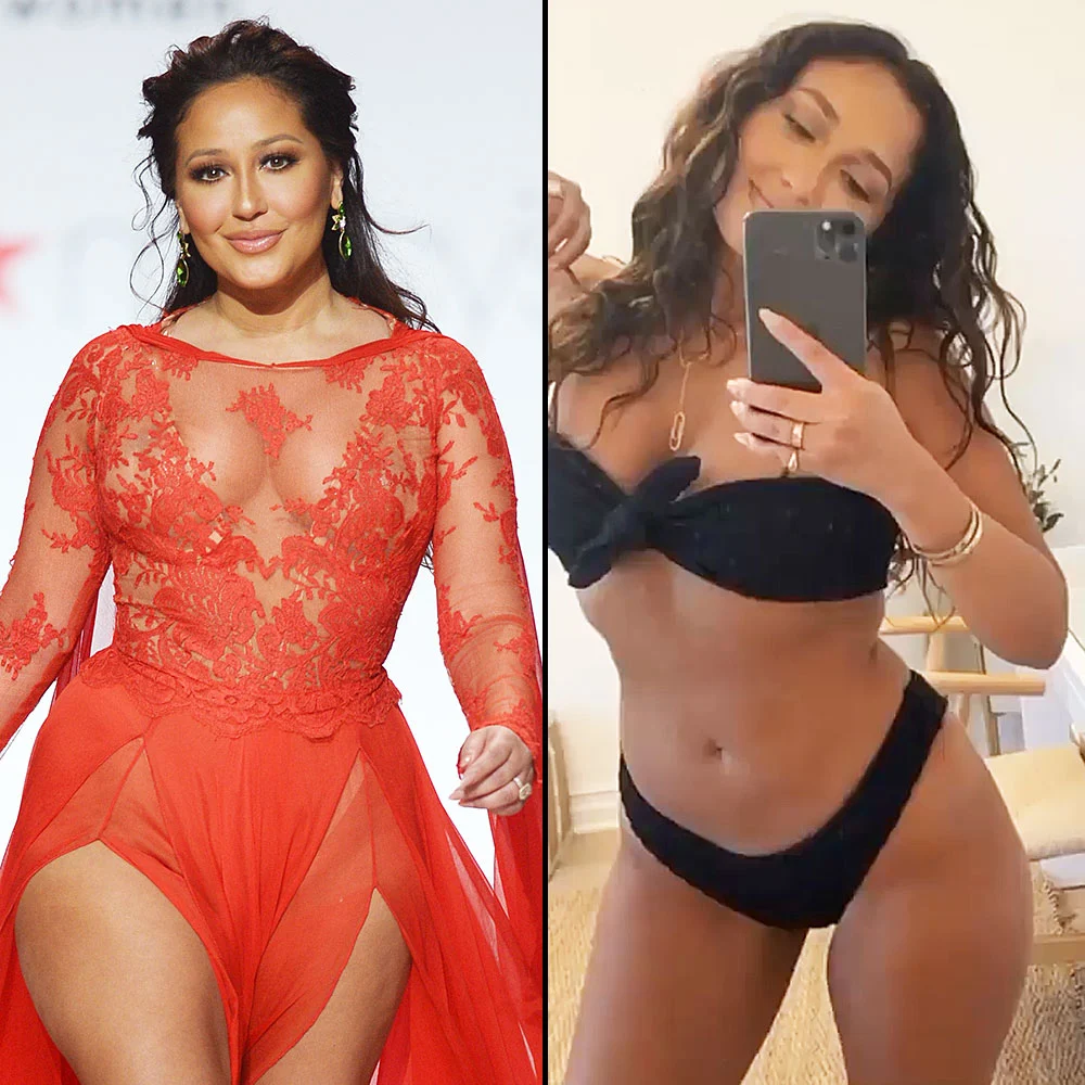Before and after weight loss pics of Adrienne Bailon - celebrity weight loss secrets 